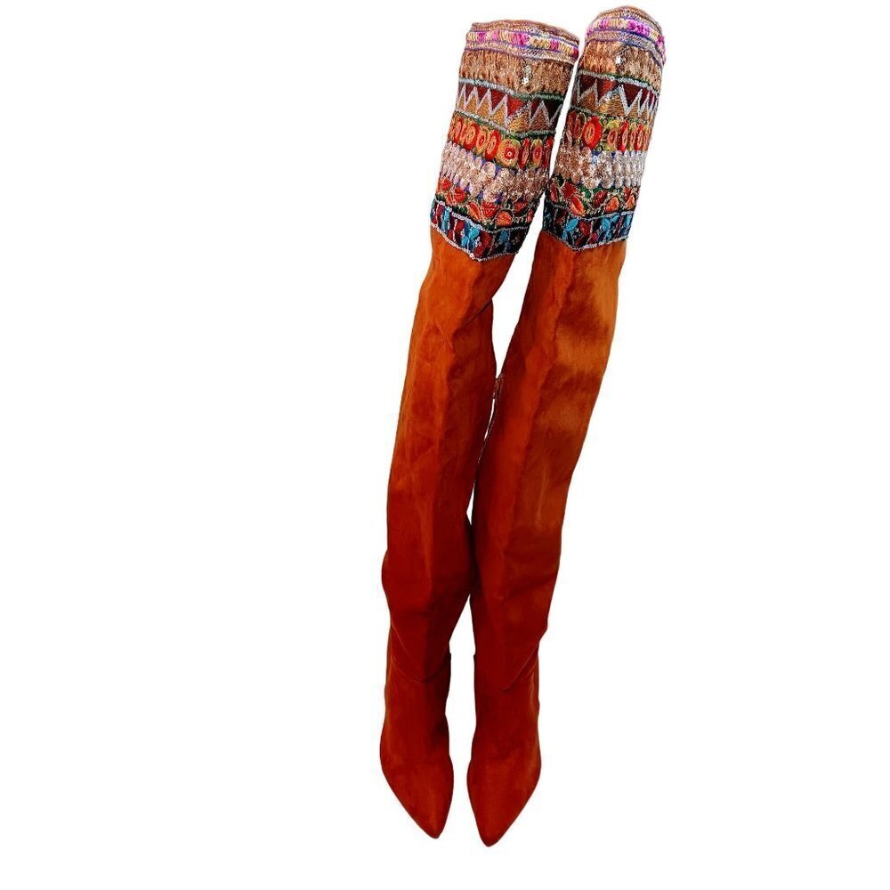 Anne Michelle Aztec Over Knee Boots
